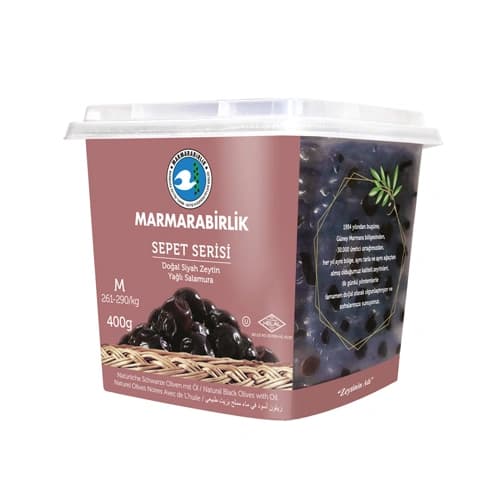 Marmarabirlik Natural Black Olives with Oil
400 g pet Marmarabirlik Natural Black Olives with Oil
400 g pet